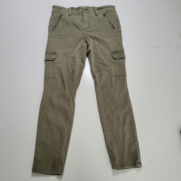 LEVEL 99 CARGO PANTS SAGE GREEN SUNWASHED SNAP POCKETS REVOLVE 31 - Picture 8 of 10